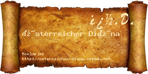 Österreicher Diána névjegykártya