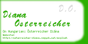 diana osterreicher business card