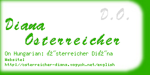 diana osterreicher business card